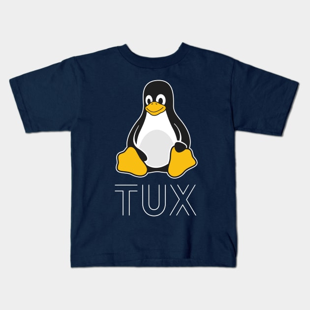 Linux Tux Kids T-Shirt by vladocar